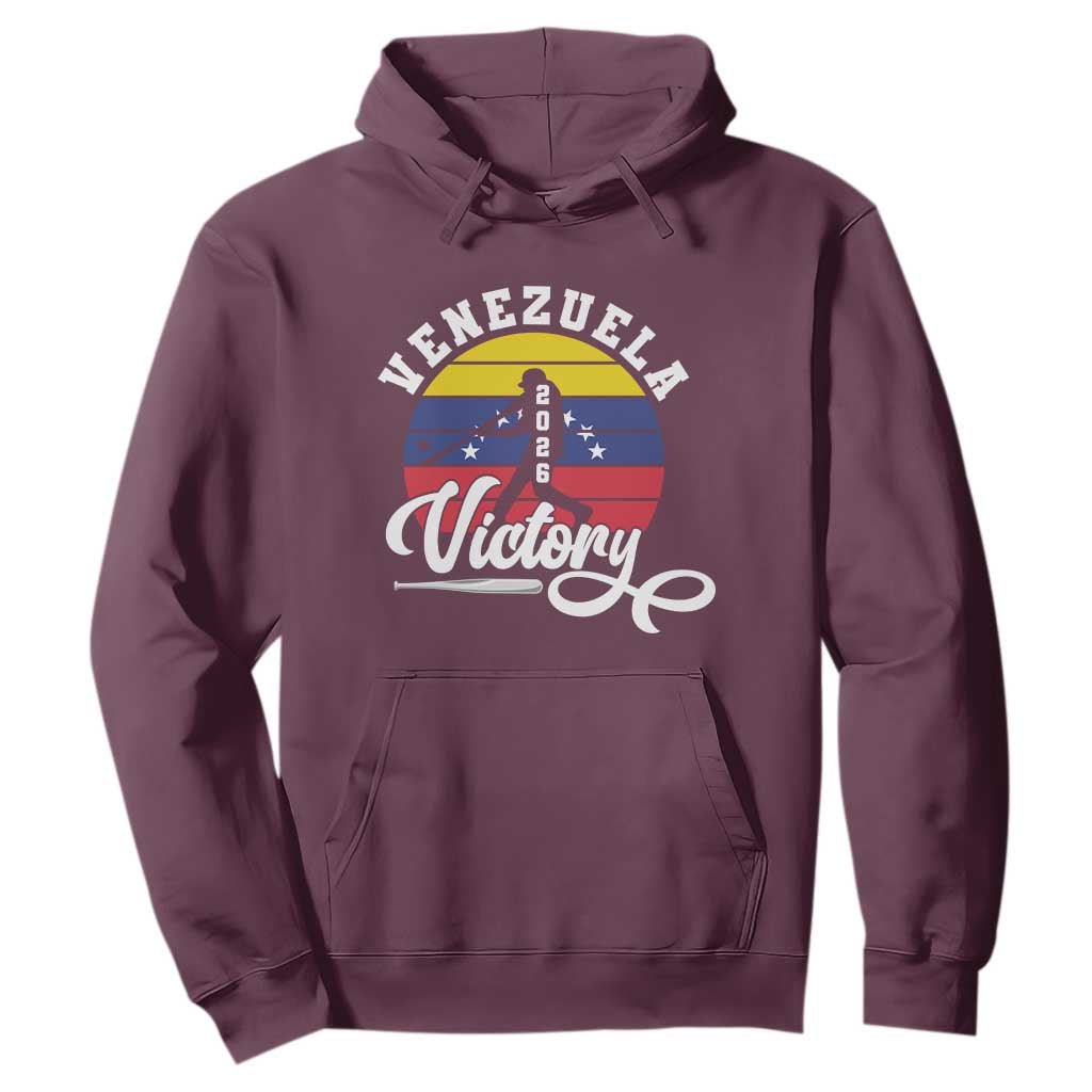 Venezuela 2026 Victory Baseball Hoodie Retro Softball Player Gift TS12 Maroon Print Your Wear