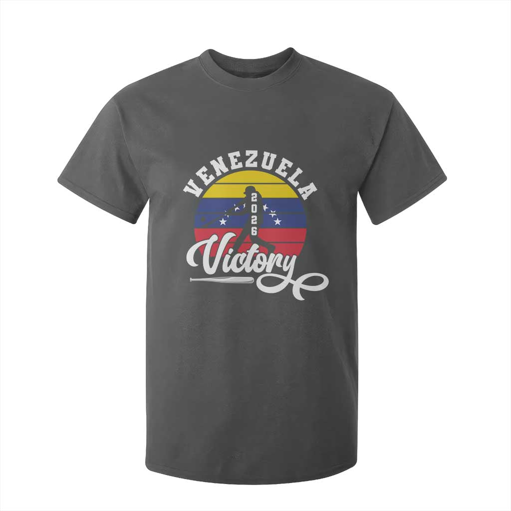 Venezuela 2026 Victory Baseball T Shirt For Kid Retro Softball Player Gift TS12 Dark Heather Print Your Wear