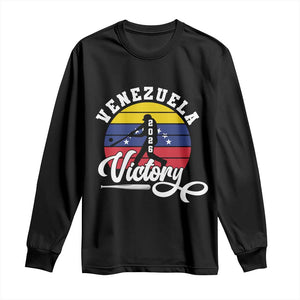 Venezuela 2026 Victory Baseball Long Sleeve Shirt Retro Softball Player Gift TS12 Black Print Your Wear