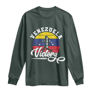 Venezuela 2026 Victory Baseball Long Sleeve Shirt Retro Softball Player Gift TS12 Dark Forest Green Print Your Wear