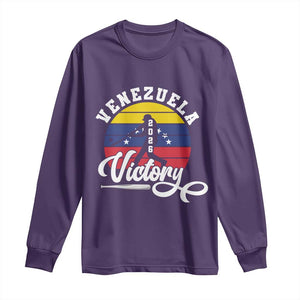 Venezuela 2026 Victory Baseball Long Sleeve Shirt Retro Softball Player Gift TS12 Purple Print Your Wear