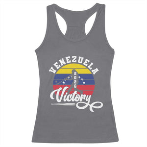 Venezuela 2026 Victory Baseball Racerback Tank Top Retro Softball Player Gift TS12 Charcoal Print Your Wear