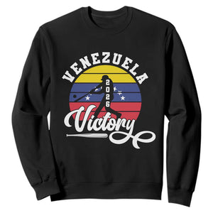 Venezuela 2026 Victory Baseball Sweatshirt Retro Softball Player Gift TS12 Black Print Your Wear