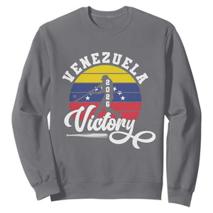 Venezuela 2026 Victory Baseball Sweatshirt Retro Softball Player Gift TS12 Charcoal Print Your Wear