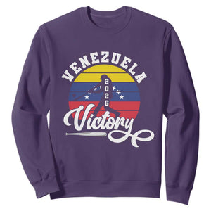 Venezuela 2026 Victory Baseball Sweatshirt Retro Softball Player Gift TS12 Purple Print Your Wear