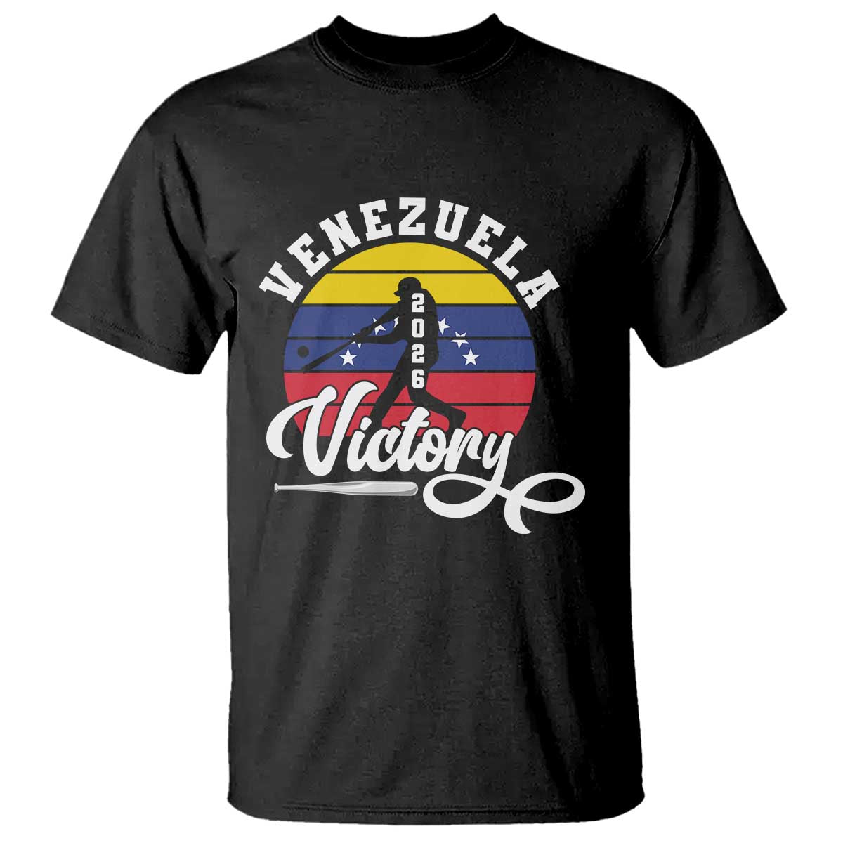 Venezuela 2026 Victory Baseball T Shirt Retro Softball Player Gift TS12 Black Print Your Wear