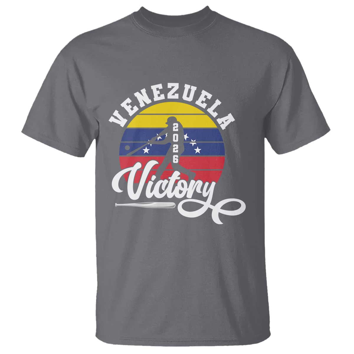 Venezuela 2026 Victory Baseball T Shirt Retro Softball Player Gift TS12 Charcoal Print Your Wear