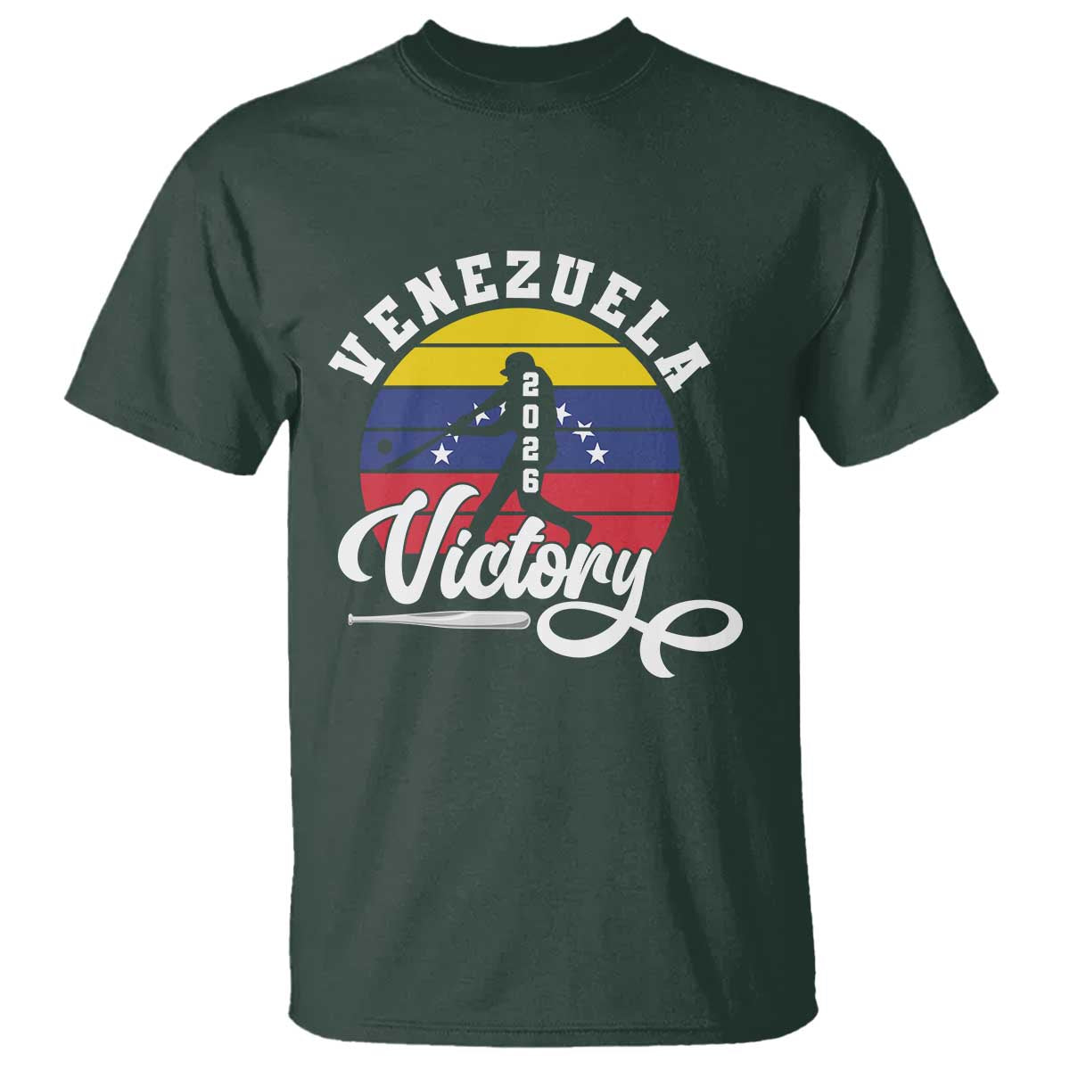 Venezuela 2026 Victory Baseball T Shirt Retro Softball Player Gift TS12 Dark Forest Green Print Your Wear