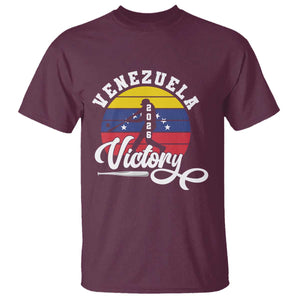 Venezuela 2026 Victory Baseball T Shirt Retro Softball Player Gift TS12 Maroon Print Your Wear