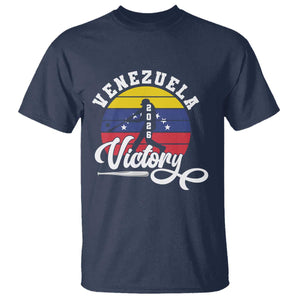 Venezuela 2026 Victory Baseball T Shirt Retro Softball Player Gift TS12 Navy Print Your Wear