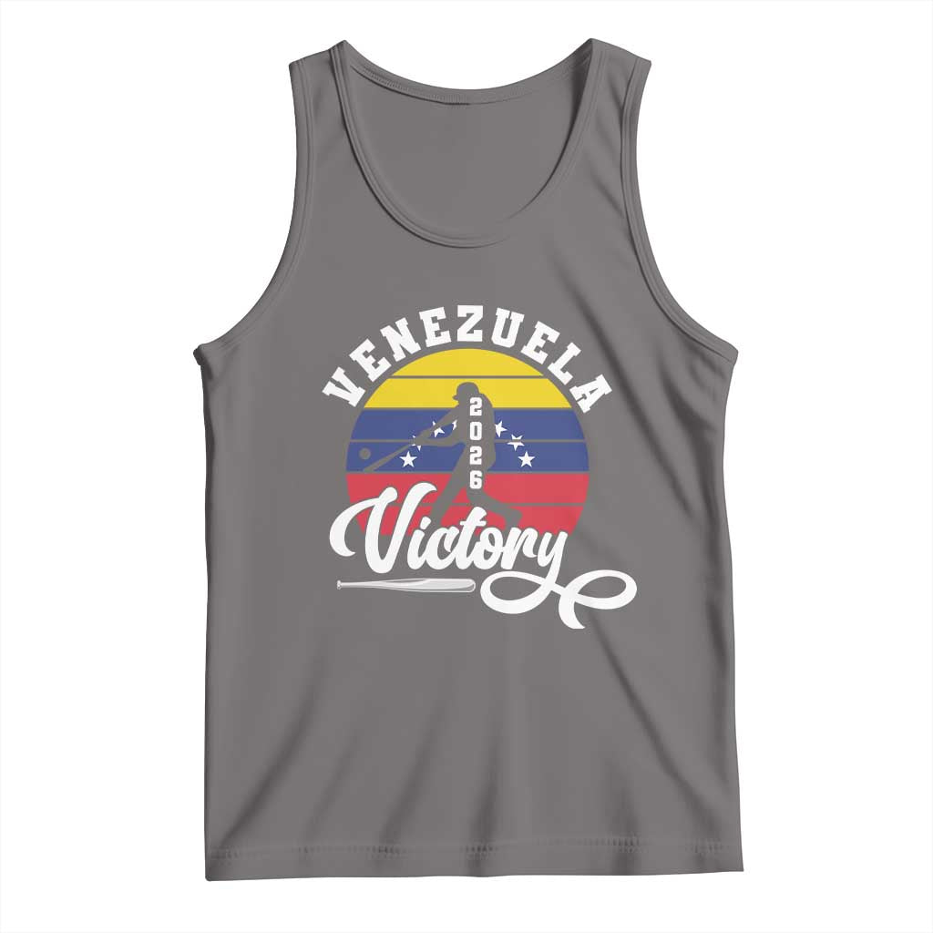 Venezuela 2026 Victory Baseball Tank Top Retro Softball Player Gift TS12 Deep Heather Print Your Wear