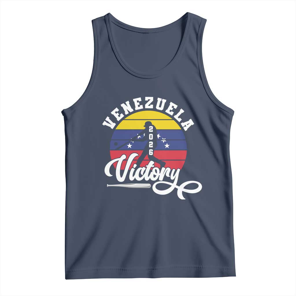 Venezuela 2026 Victory Baseball Tank Top Retro Softball Player Gift TS12 Navy Print Your Wear