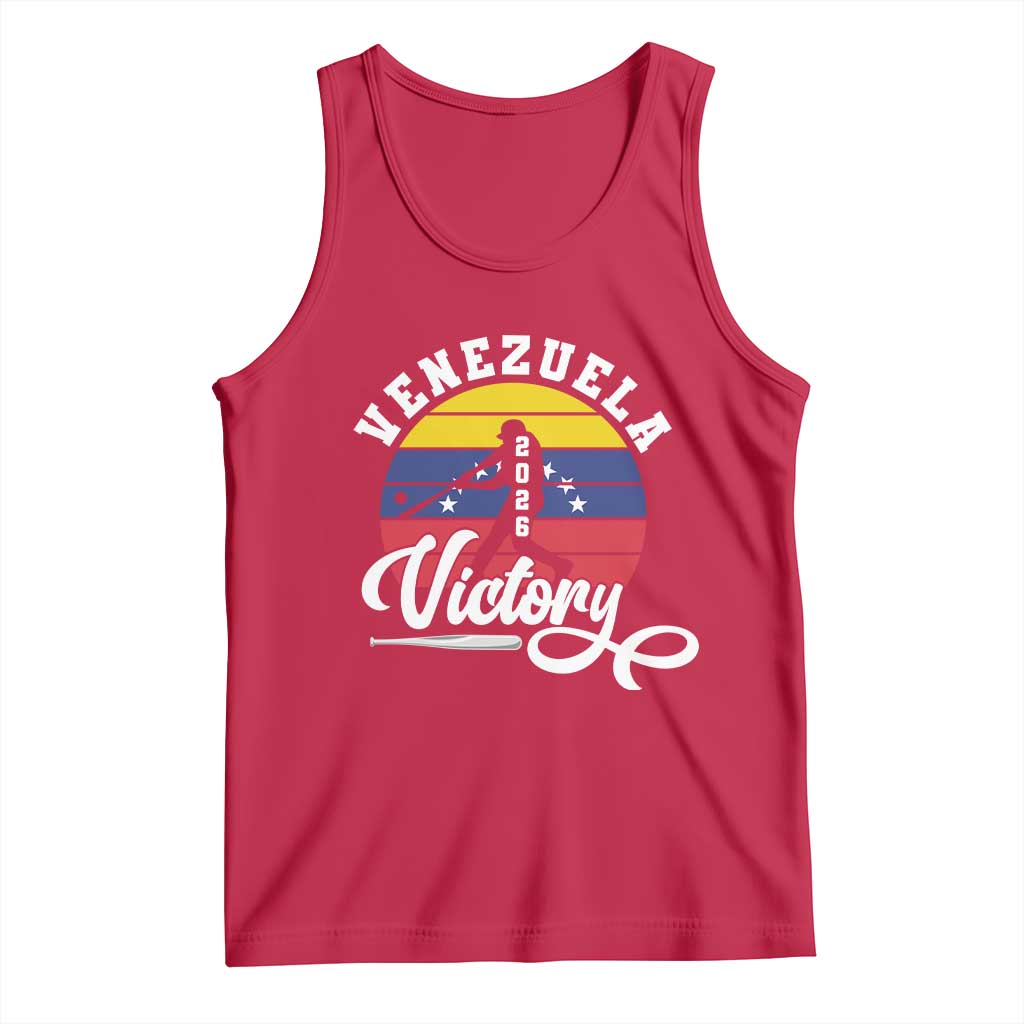 Venezuela 2026 Victory Baseball Tank Top Retro Softball Player Gift TS12 Red Print Your Wear
