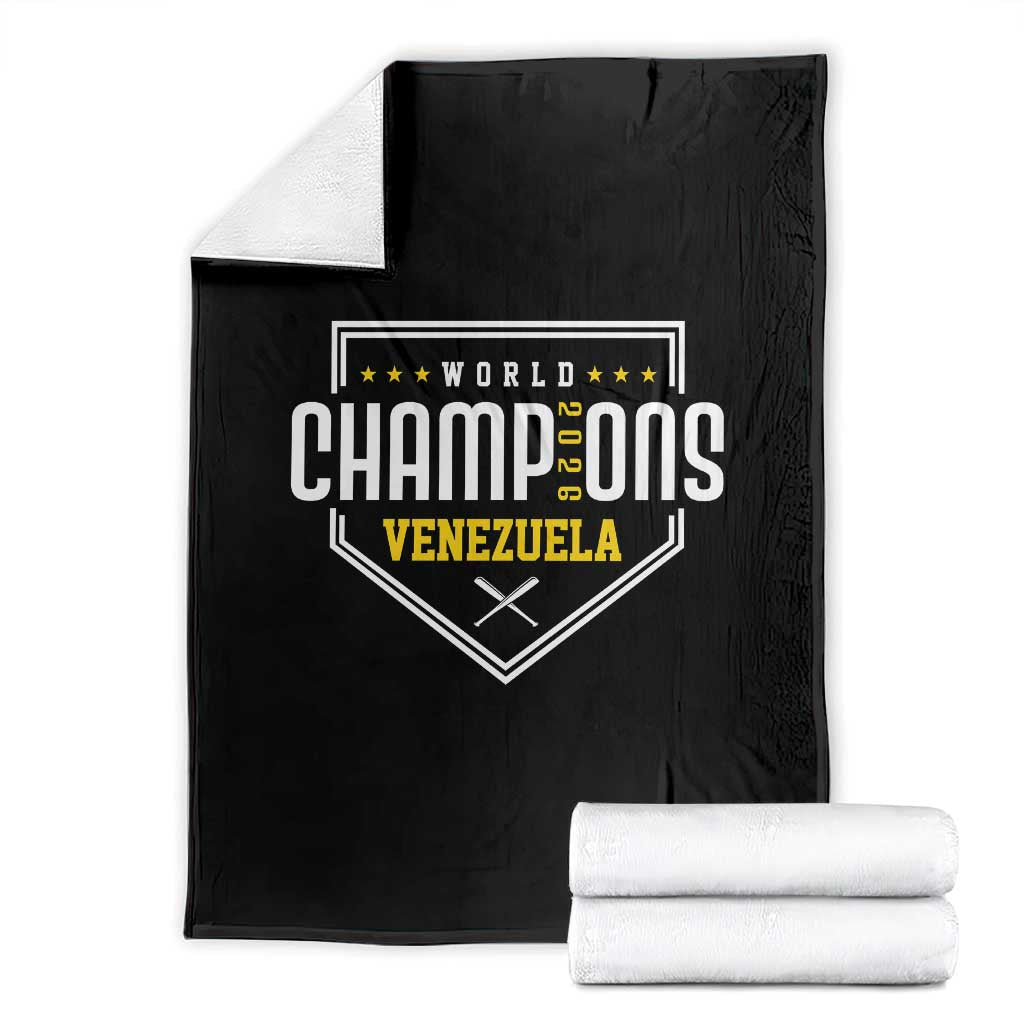Venezuela 2026 Champions Throw Blanket Baseball Venezuelan Pride TS12 Black Print Your Wear