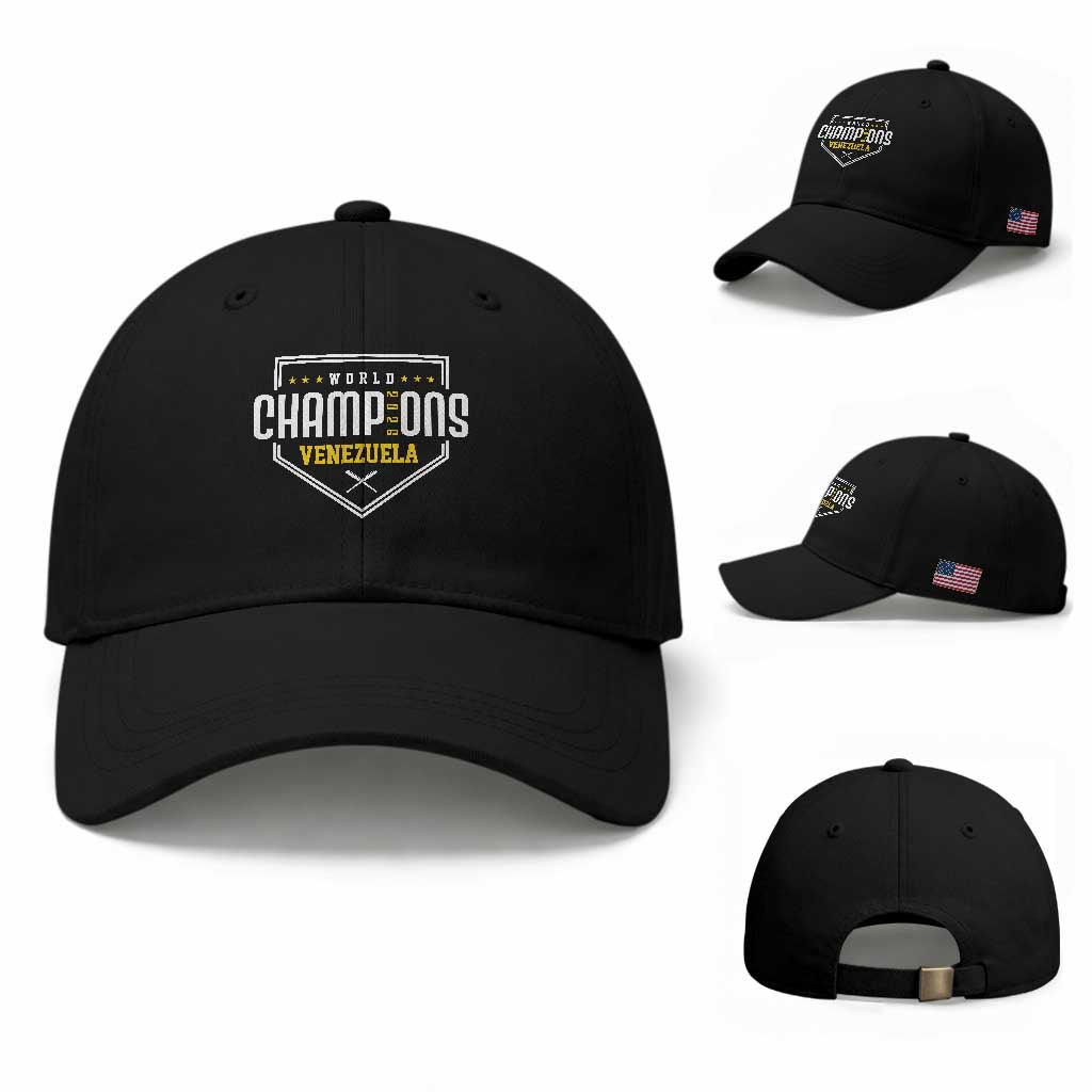 Venezuela 2026 Champions Baseball Cap Baseball Venezuelan Pride TS12 Baseball Cap Universal Fit Black Print Your Wear