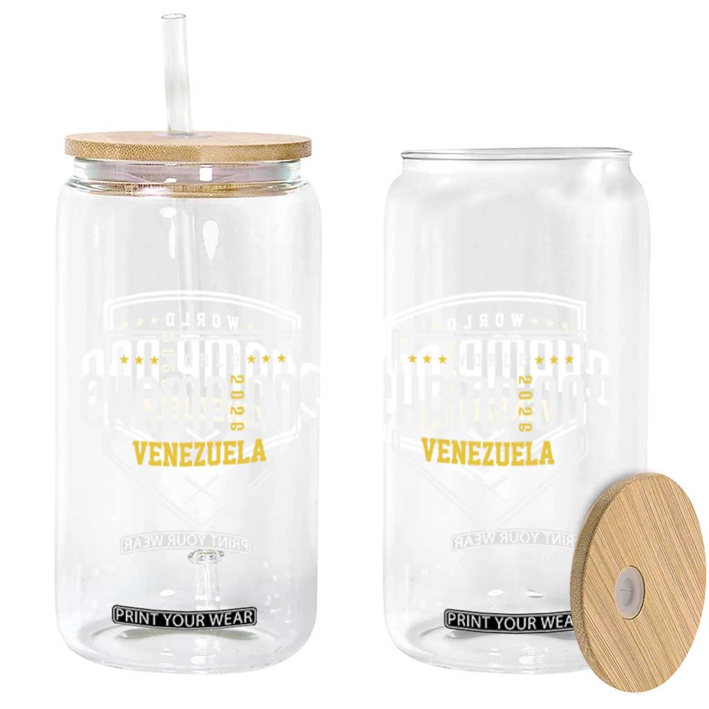 Venezuela 2026 Champions Glass Can Baseball Venezuelan Pride TS12 Print Your Wear