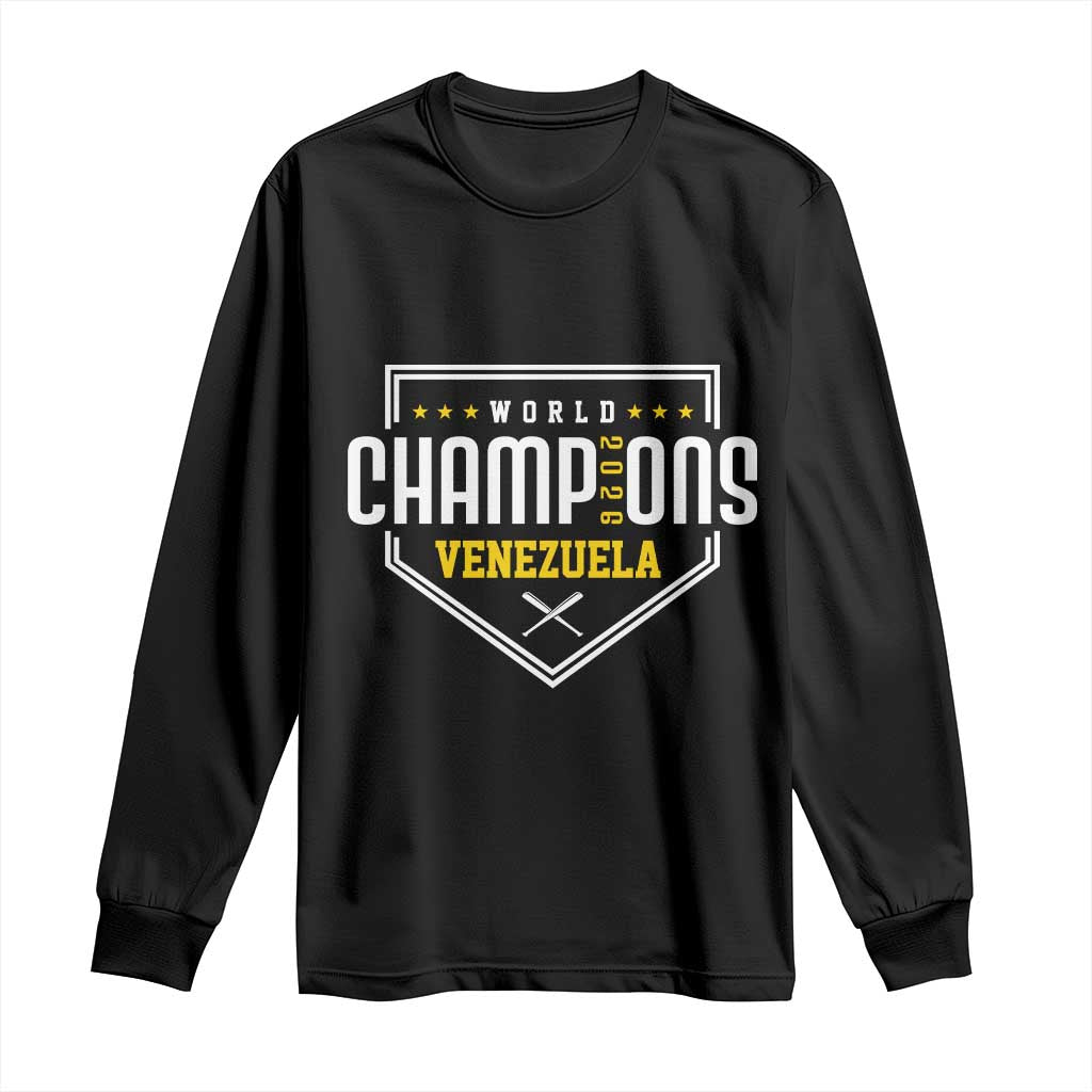 Venezuela 2026 Champions Long Sleeve Shirt Baseball Venezuelan Pride TS12 Black Print Your Wear