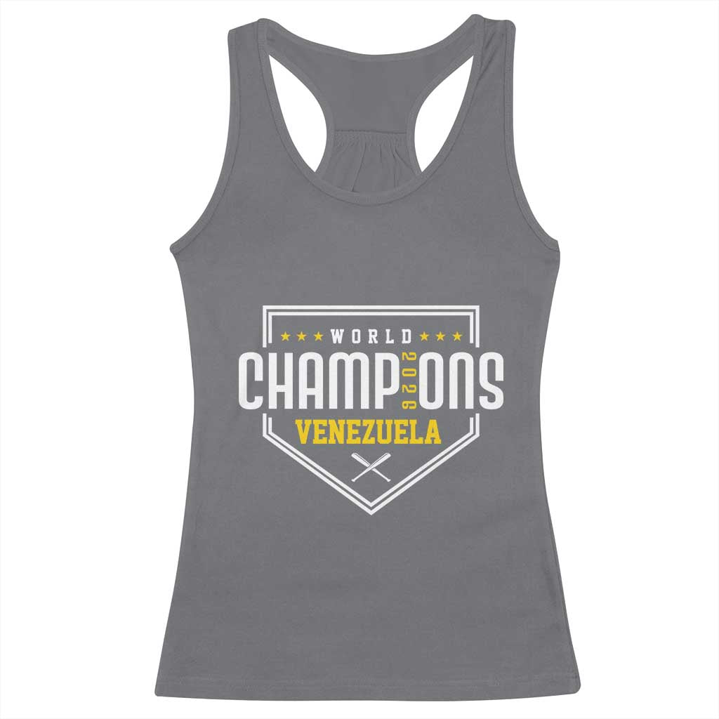 Venezuela 2026 Champions Racerback Tank Top Baseball Venezuelan Pride TS12 Charcoal Print Your Wear