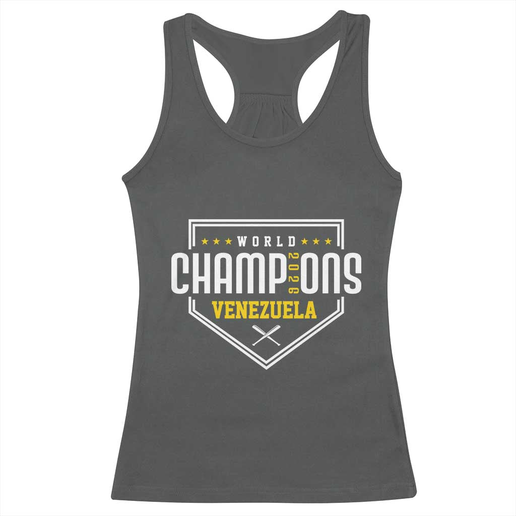 Venezuela 2026 Champions Racerback Tank Top Baseball Venezuelan Pride TS12 Dark Heather Print Your Wear