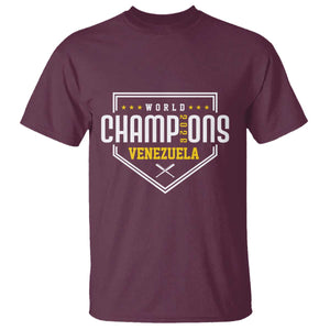Venezuela 2026 Champions T Shirt Baseball Venezuelan Pride TS12 Maroon Print Your Wear