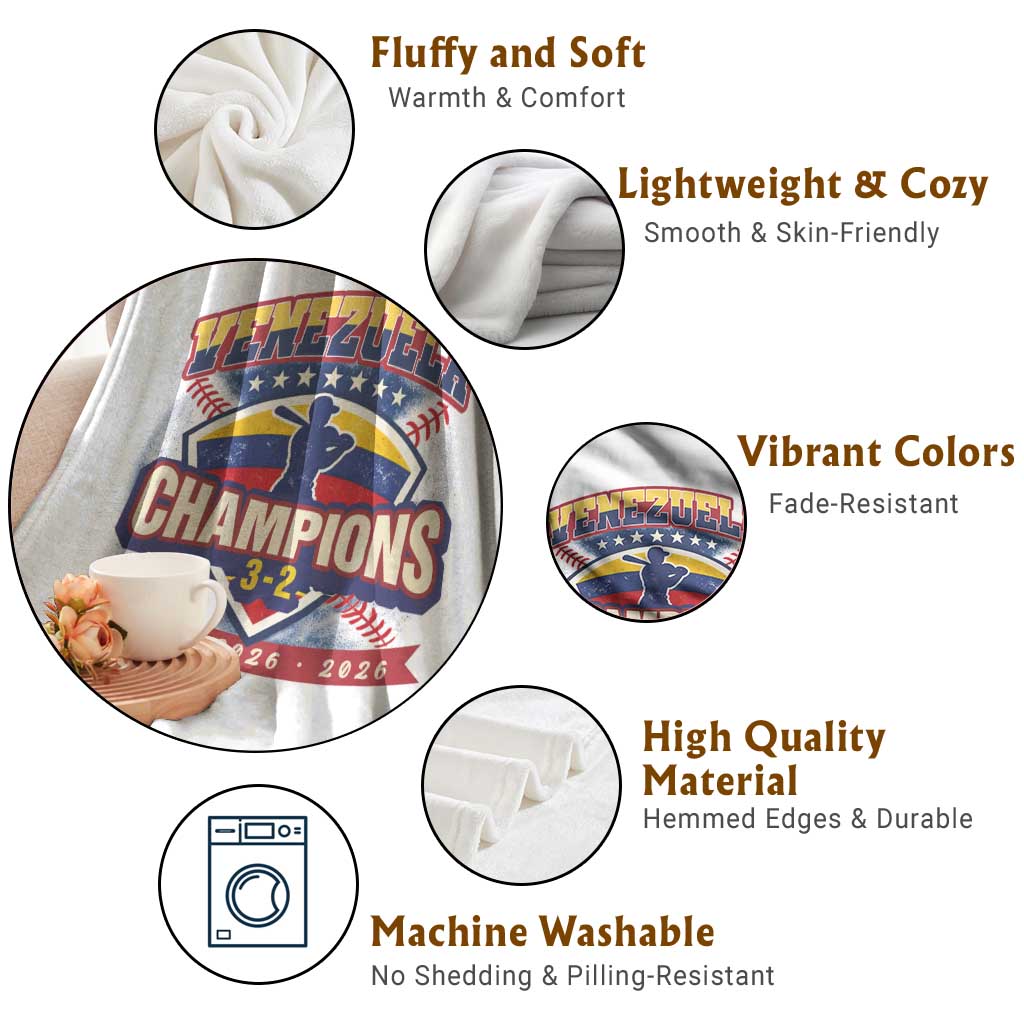 Venezuela 2026 Champions Throw Blanket Baseball Fan Pride TS12 Print Your Wear