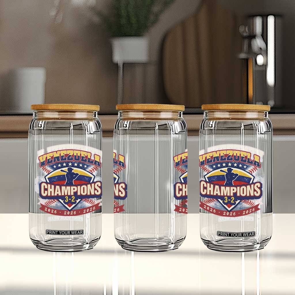 Venezuela 2026 Champions Glass Can Baseball Fan Pride TS12 Print Your Wear