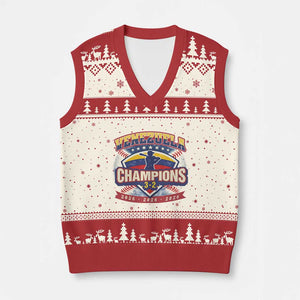 Venezuela 2026 Champions V-Neck Knit Sweater Vest Baseball Fan Pride TS12 Beige Red Print Your Wear