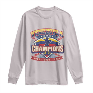 Venezuela 2026 Champions Long Sleeve Shirt Baseball Fan Pride TS12 Ice Gray Print Your Wear
