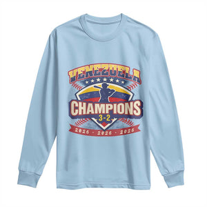 Venezuela 2026 Champions Long Sleeve Shirt Baseball Fan Pride TS12 Light Blue Print Your Wear
