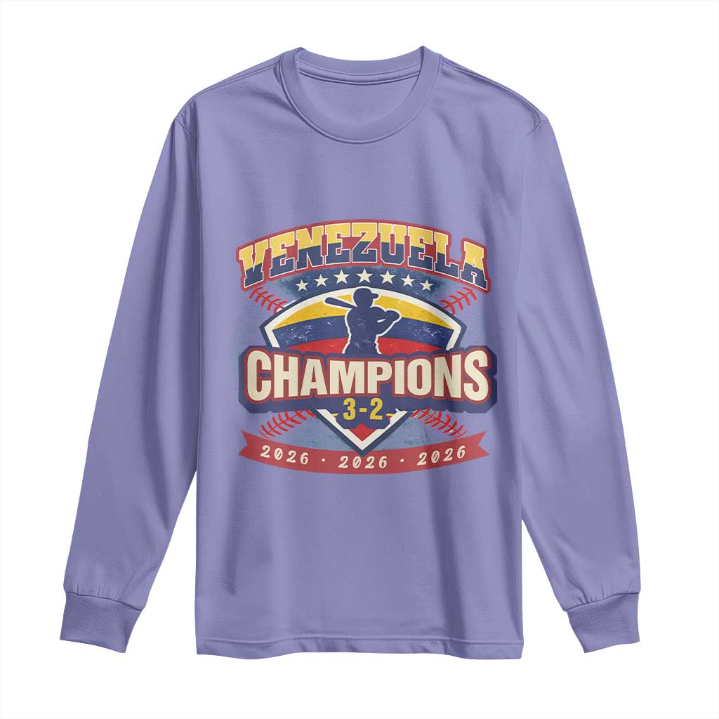Venezuela 2026 Champions Long Sleeve Shirt Baseball Fan Pride TS12 Violet Print Your Wear
