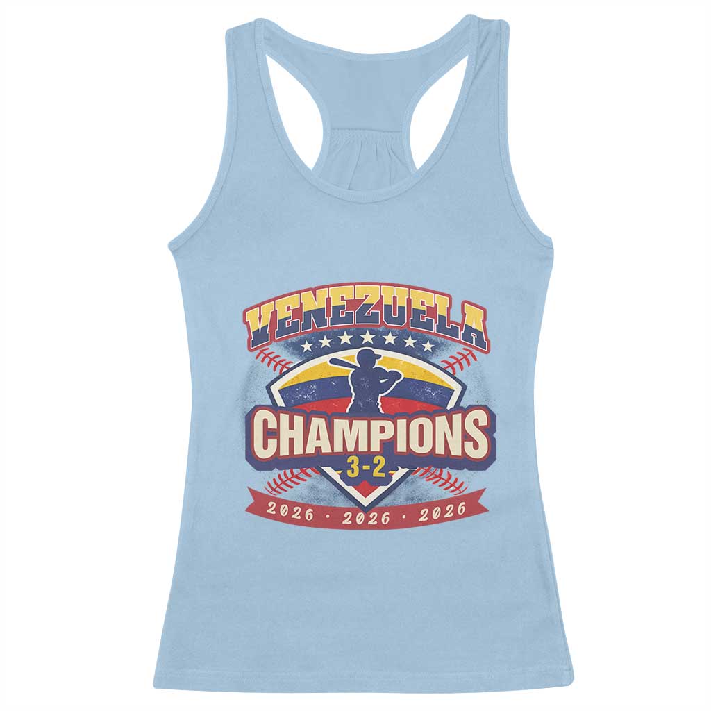 Venezuela 2026 Champions Racerback Tank Top Baseball Fan Pride TS12 Light Blue Print Your Wear