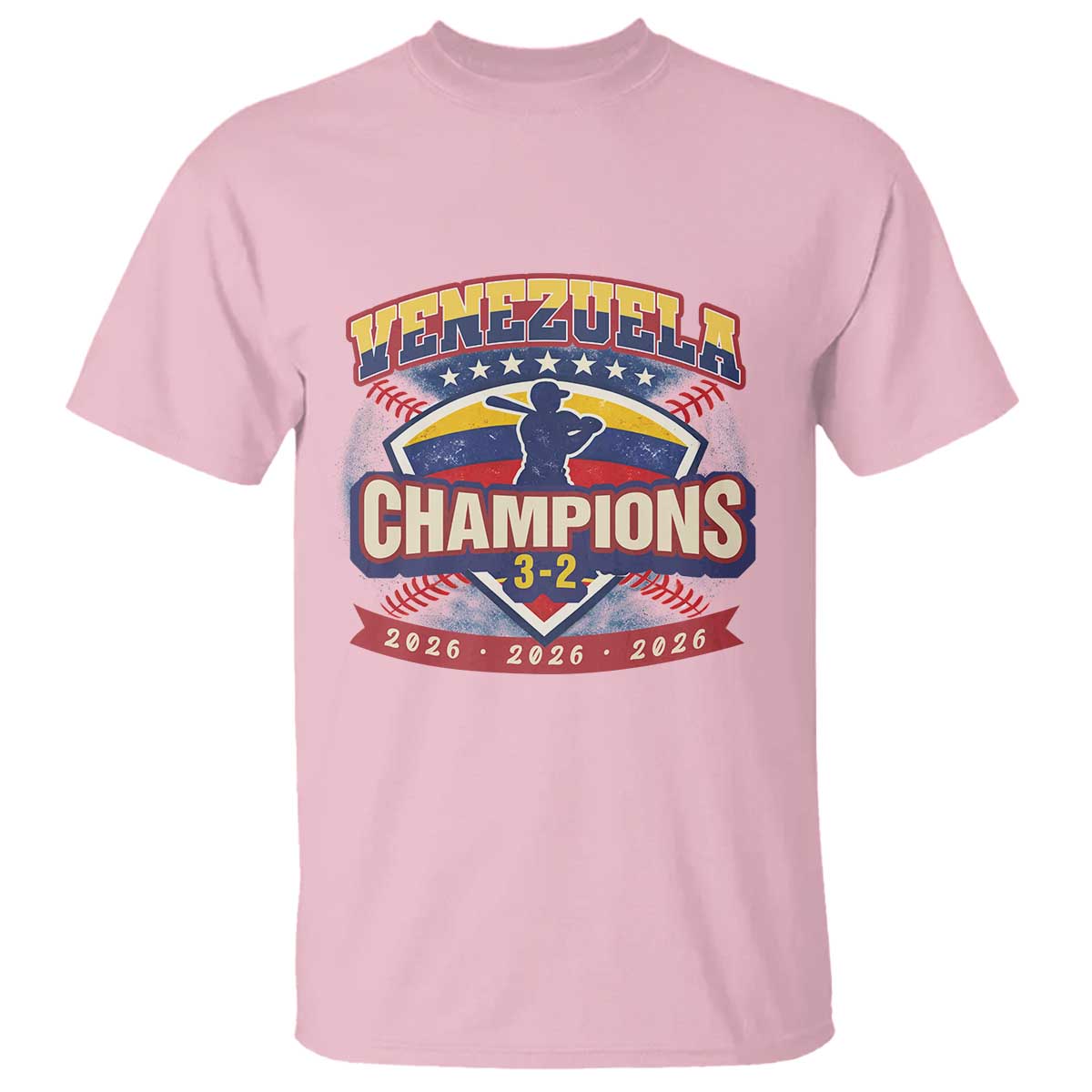 Venezuela 2026 Champions T Shirt Baseball Fan Pride TS12 Light Pink Print Your Wear