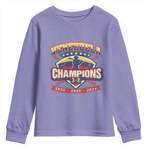 Venezuela 2026 Champions Youth Sweatshirt Baseball Fan Pride TS12 Violet Print Your Wear