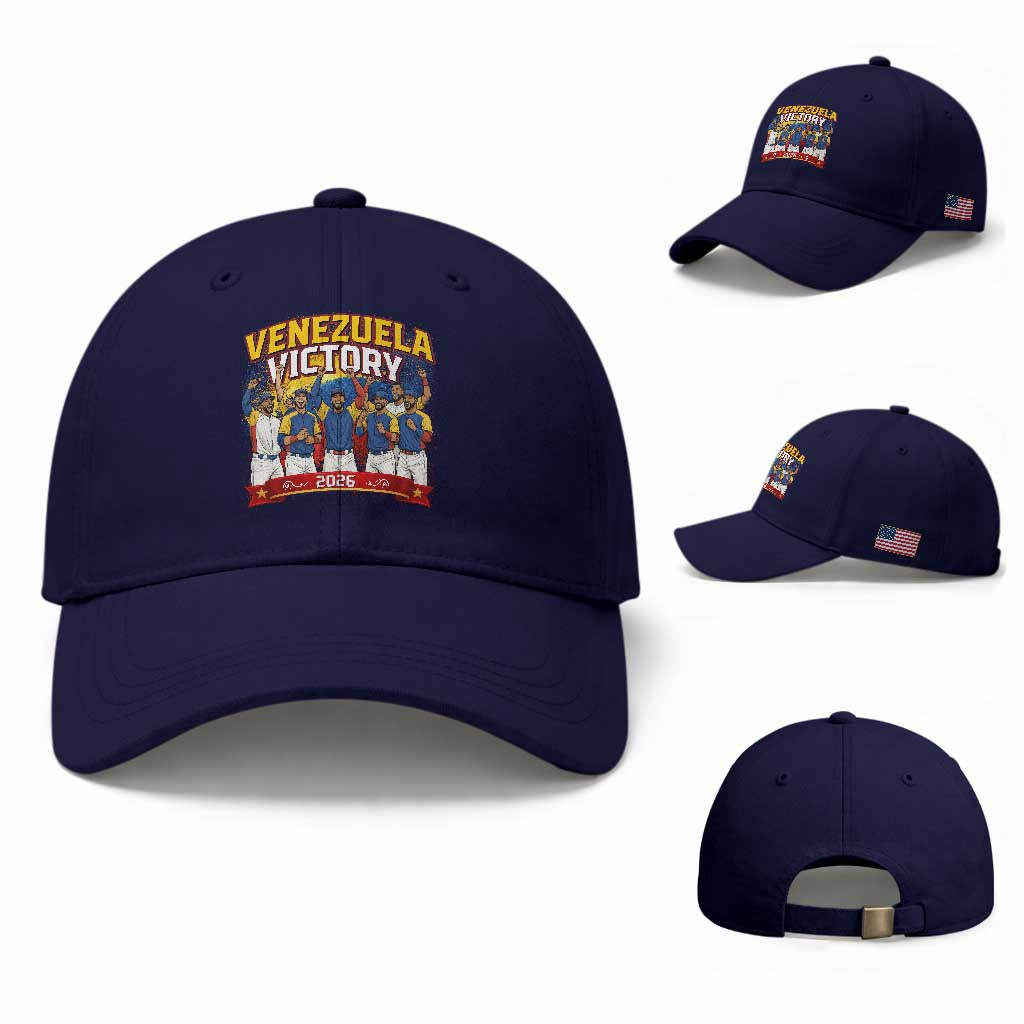 Venezuela Baseball Victory Baseball Cap Venezuelan Pride Gift TS12 Baseball Cap Universal Fit Dark Blue Print Your Wear