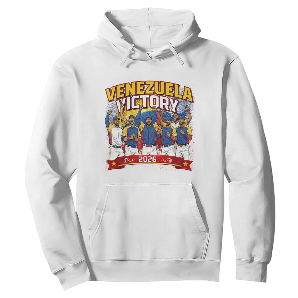 Venezuela Baseball Victory Hoodie Venezuelan Pride Gift TS12 White Print Your Wear