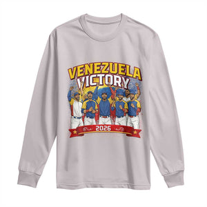 Venezuela Baseball Victory Long Sleeve Shirt Venezuelan Pride Gift TS12 Ice Gray Print Your Wear