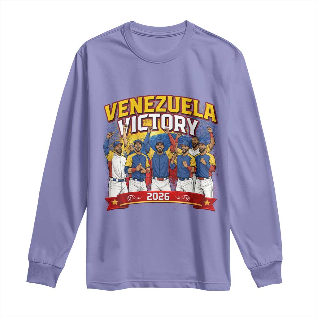 Venezuela Baseball Victory Long Sleeve Shirt Venezuelan Pride Gift TS12 Violet Print Your Wear