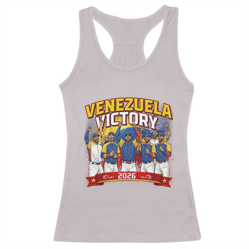 Venezuela Baseball Victory Racerback Tank Top Venezuelan Pride Gift TS12 Ice Gray Print Your Wear