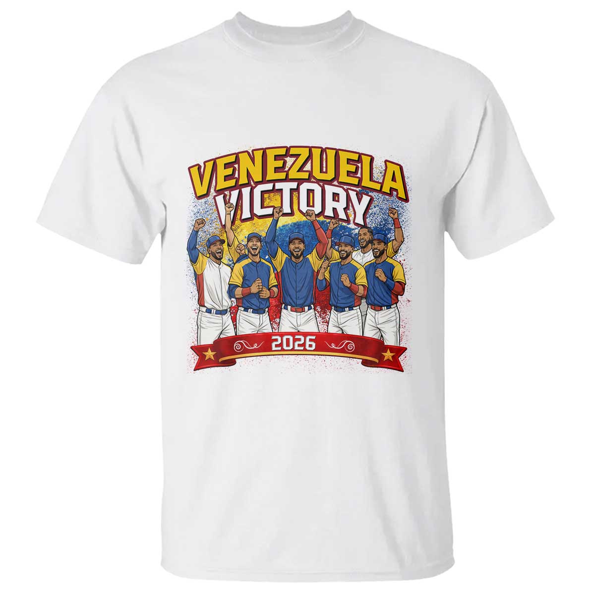 Venezuela Baseball Victory T Shirt Venezuelan Pride Gift TS12 White Print Your Wear