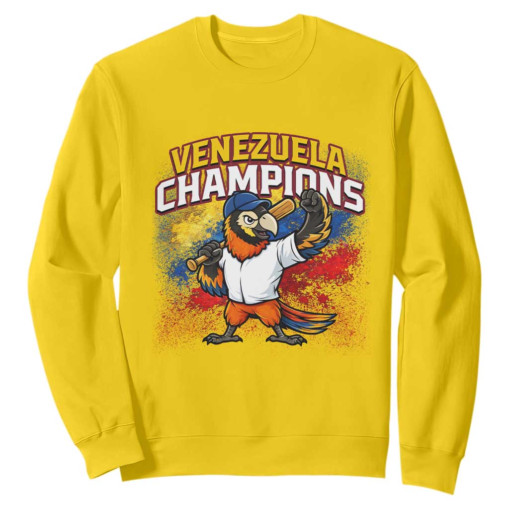 Venezuela Baseball Champions Sweatshirt Troupial Bird Patriotic Pride TS12 Daisy Print Your Wear
