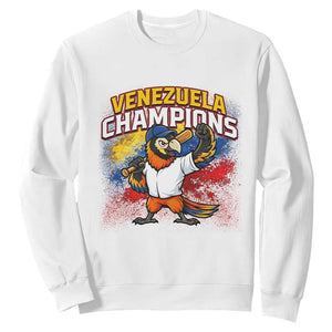Venezuela Baseball Champions Sweatshirt Troupial Bird Patriotic Pride TS12 White Print Your Wear