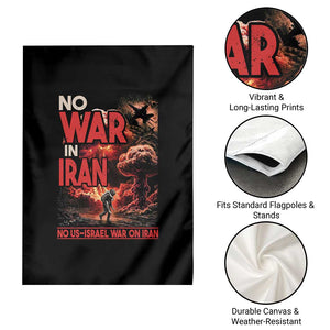 No US Israel War On Iran Garden Flag Peace Not War TS12 Print Your Wear