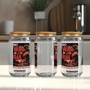 No US Israel War On Iran Glass Can Peace Not War TS12 Print Your Wear