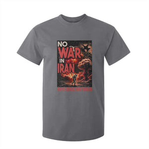No US Israel War On Iran T Shirt For Kid Peace Not War TS12 Charcoal Print Your Wear
