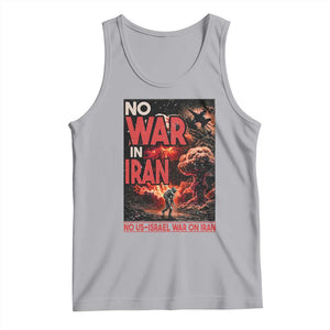 No US Israel War On Iran Tank Top Peace Not War TS12 Athletic Heather Print Your Wear