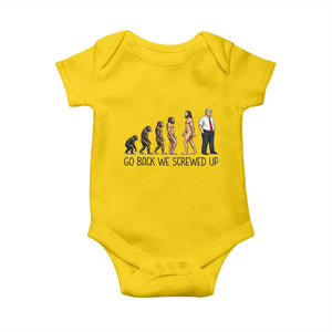 Go Back We Screwed Up Baby Onesie Funny Anti Authoritarian TS12 Daisy Print Your Wear