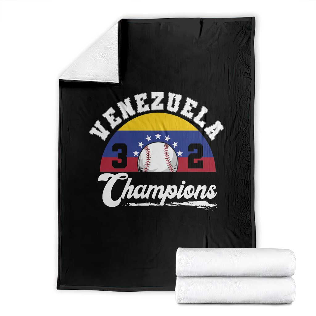 Venezuela 2026 Champions Throw Blanket Vintage 7 Stars Flag Baseball Pride TS12 Black Print Your Wear