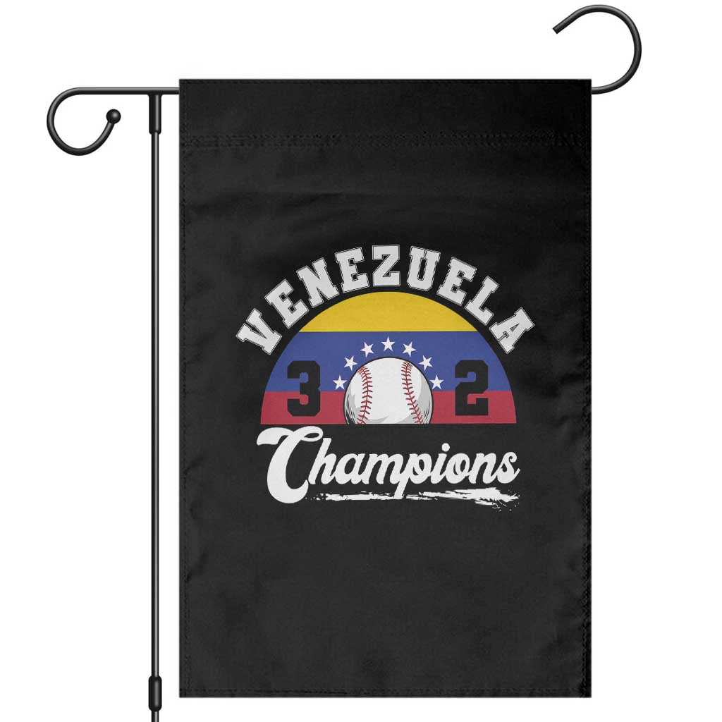 Venezuela 2026 Champions Garden Flag Vintage 7 Stars Flag Baseball Pride TS12 Black Print Your Wear