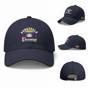 Venezuela 2026 Champions Baseball Cap Vintage 7 Stars Flag Baseball Pride TS12 Baseball Cap Universal Fit Dark Blue Print Your Wear
