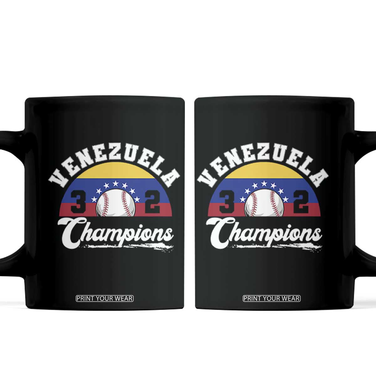 Venezuela 2026 Champions Coffee Mug Vintage 7 Stars Flag Baseball Pride TS12 Black Print Your Wear
